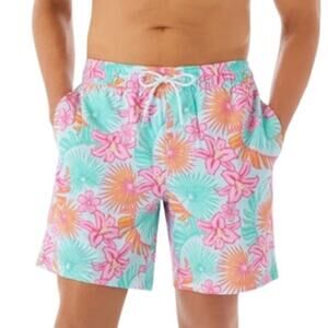 NWT - MEMBERS MARK Bright Tropical Swim Trunks Swimsuit ~ Men's Size XL